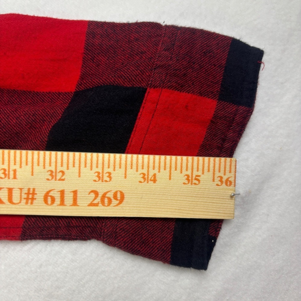 Sonoma Goods For Life Mens XXL Red Black Buffalo Plaid Supersoft Flannel Shirt - Picture 13 of 16